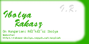 ibolya rakasz business card